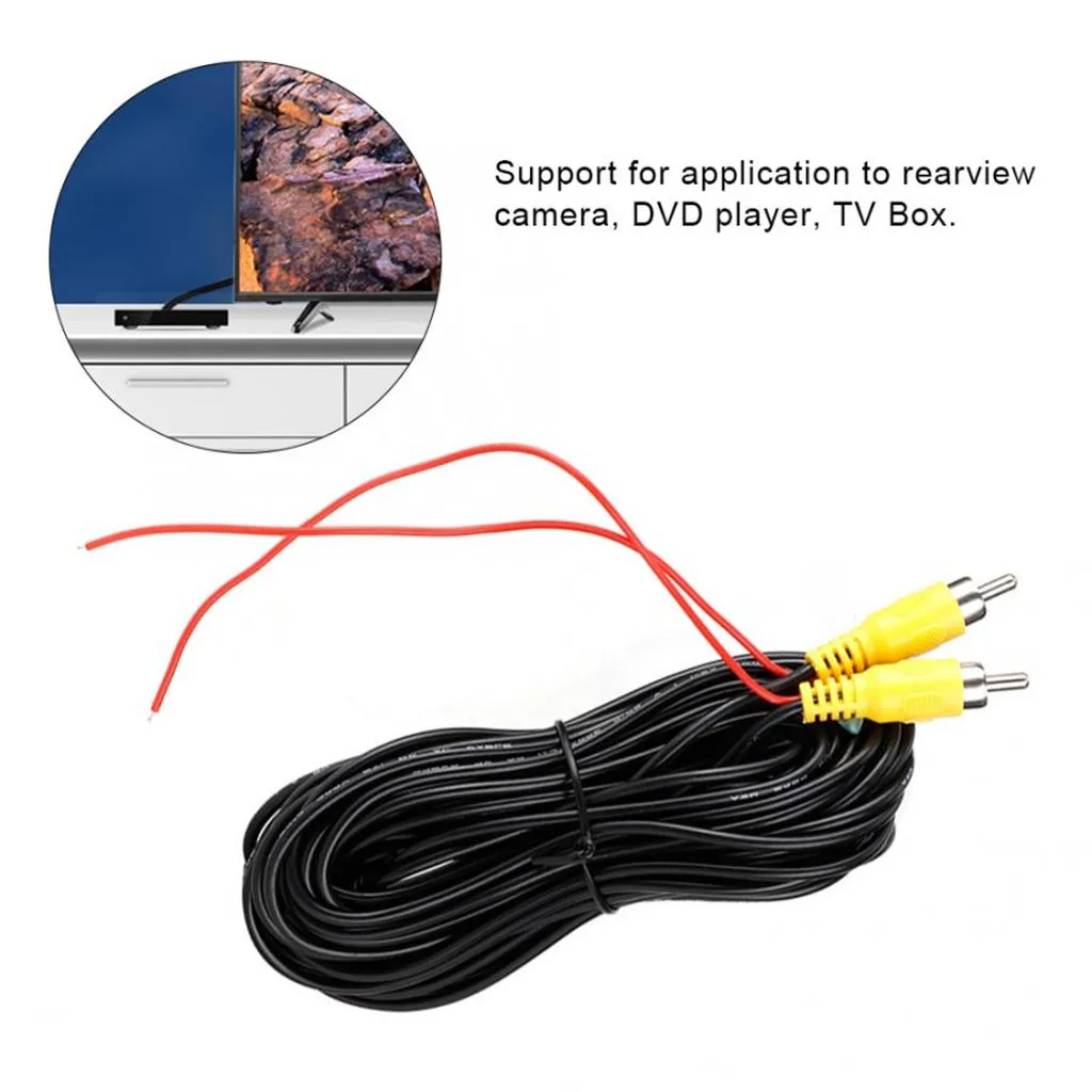 6m Car RCA Video Extension Cable for Rear View Parking Camera Video IP67