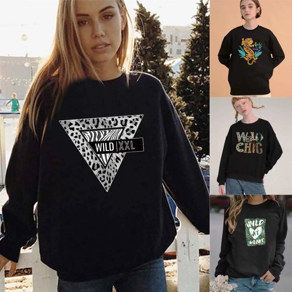 Женский спортивный костюм из полиэстера толстовка с длинным рукавом и круглым