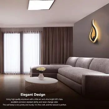 

LED Light Modern Wall Lamp Acrylic Sconce 10W AC90-260V Flame Shape Indoor Bathroom Bedroom Living Room Hallway Art Decoration