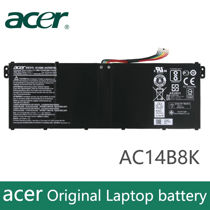 Оригинальный аккумулятор для ноутбука acer Aspire батарея 1 5 4 2 48 Вт/ч AC14B8K | Компьютеры