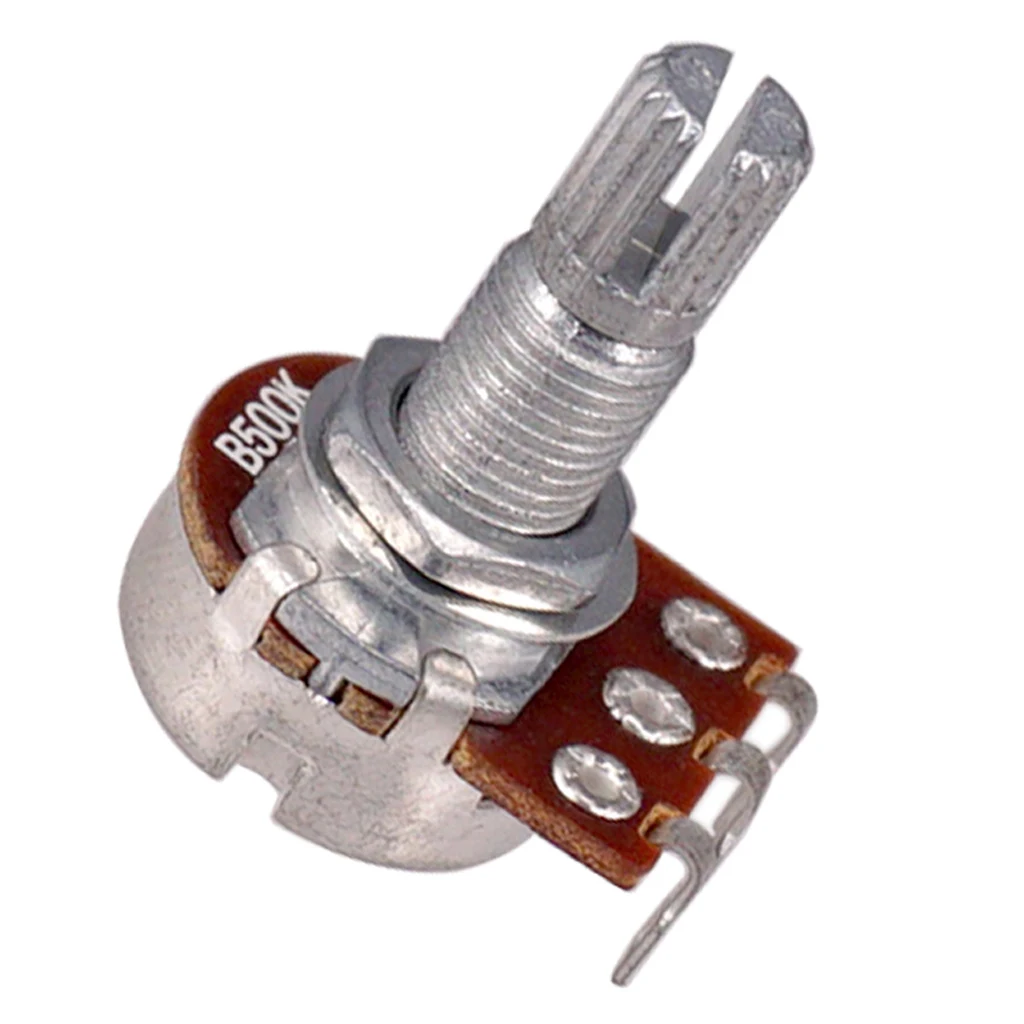 Guitar mini potentiometer pot A500k B500K Set 17mm dia tone volume control