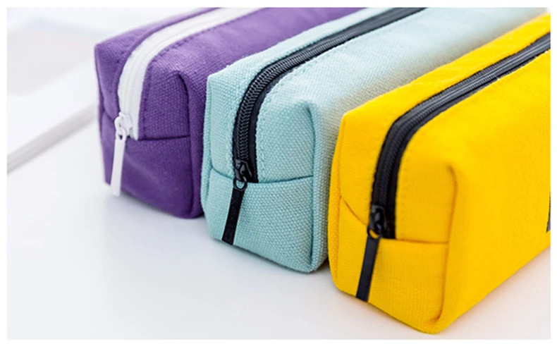 Large Capacity Canvas Pencil school Pencil Cases Bags Creative Cute Pen Box Pouch Case Office School Stationary Supplies