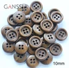 50pcs/lot Size:10mm-25mm Natural Dark Brown Wooden Buttons 4-holes Wood Button for Suit Coat Sleeve Sewing(SS-1031) 2