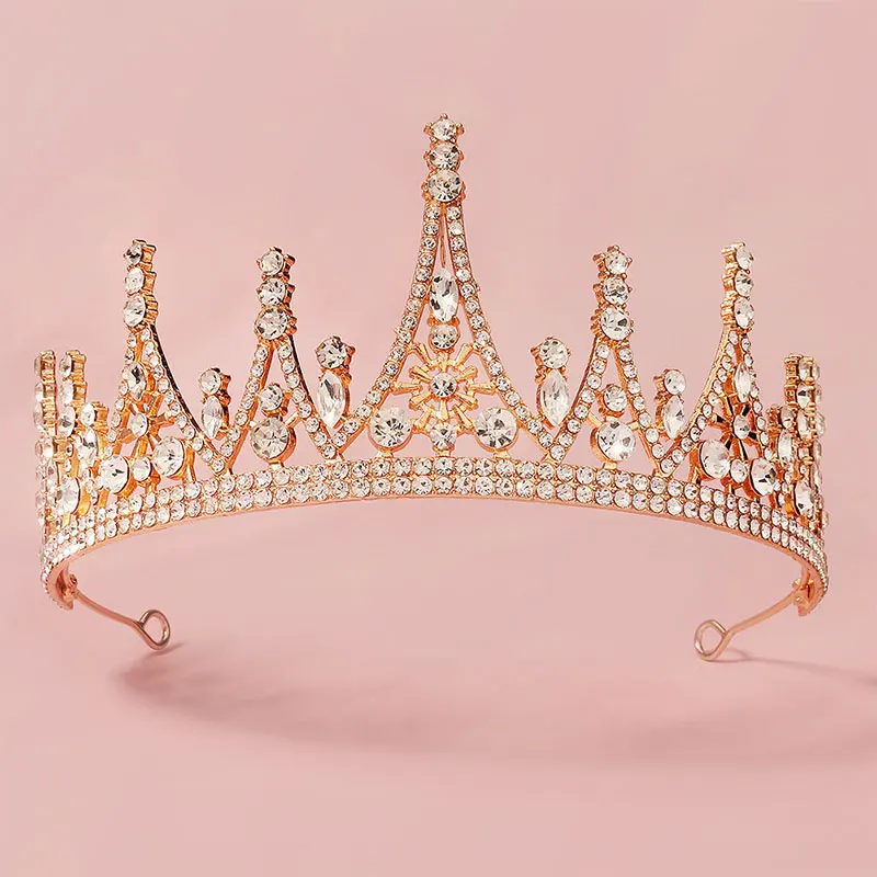 QYY Wedding Crown Bridal Hair Jewelry Rhinestone Hair Accessories for Women Headpiece Bride Headwear Party Tiaras and Crowns