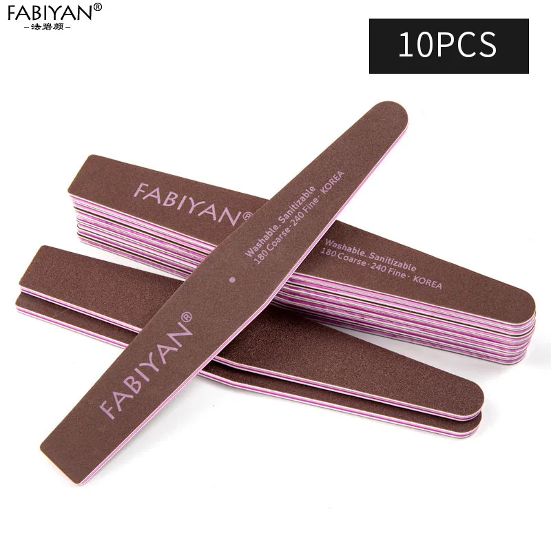 10Pcs brown rhombic Набор пилок для дизайна ногтей буфер блока педикюр шлифовальный уход Губка Полировка гель лак пилки Маникюр профессиональный инструмент красочный набор - Цвет: 10Pcs brown rhombic