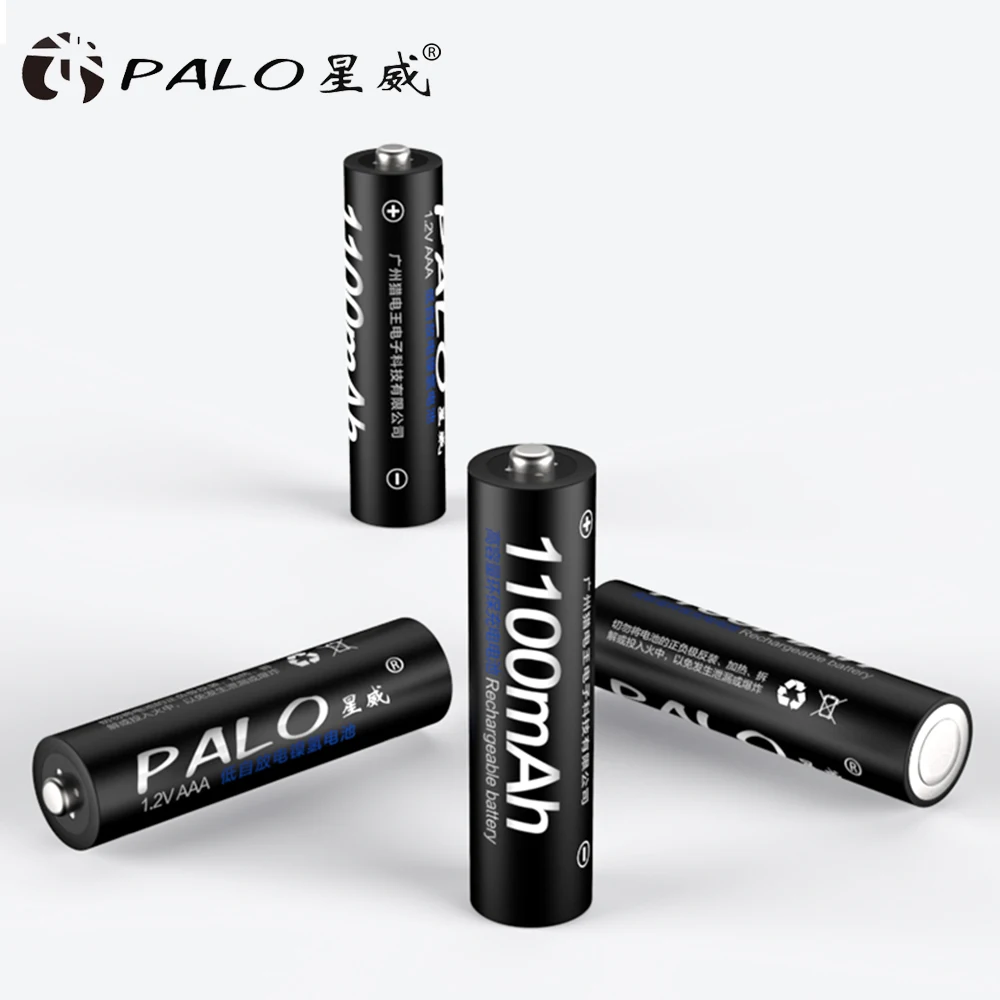 PALO интеллектуальное зарядное устройство с ЖК-дисплеем для никель-металл-гидридных аккумуляторов NI-CD, AA, AAA, зарядное устройство+ 8 аккумуляторов AAA