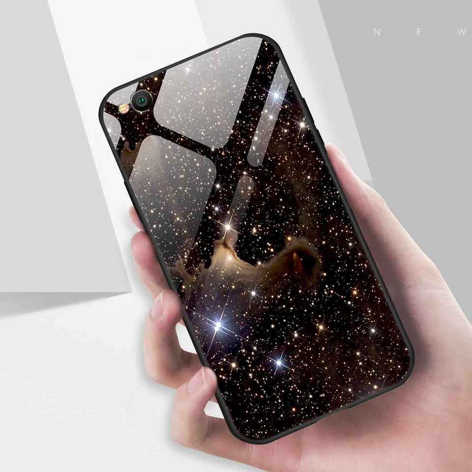 Для Xiaomi Redmi S2/Y2 модный ударопрочный чехол для телефона из закаленного стекла для Redmi Go Роскошный Жесткий чехол с мягким краем