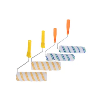 

4pcs Wall Paint Brushes Roller Paint Brush Fiber Wall Rolling Brush 360 Degrees Brush for Home Office Room