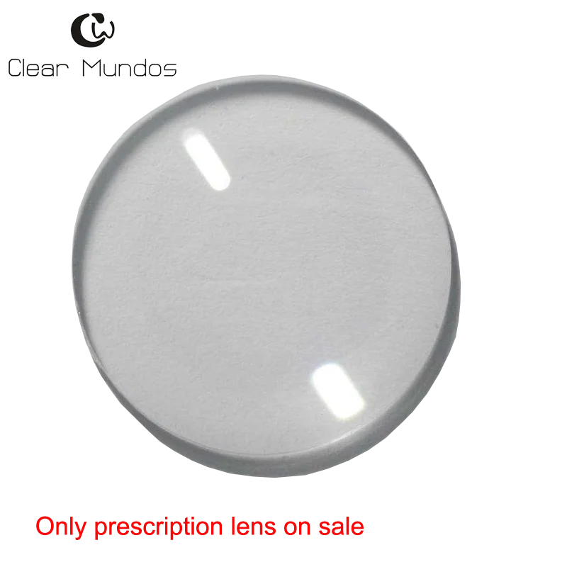 only lens on sale Прозрачные очки MUNDOS CR-39 из смолы, асферические линзы по рецепту 1,56 1,61 1,67 1,74(ASP-0,00~-6,00 CYL-0.00~-2,00) линзы для близорукости - Цвет линз: only lens on sale