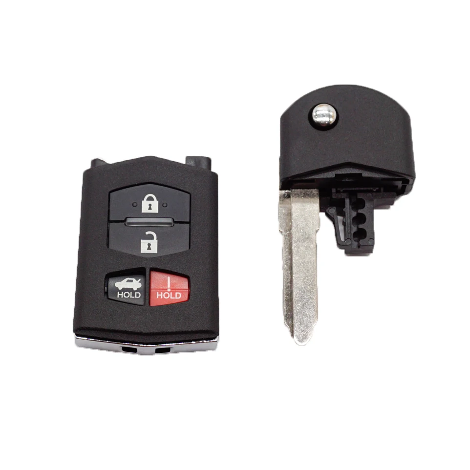 Xinyuexin Folding Flip Car Key Shell MAZDA 2 3 5 6 RX8 MX5 Uncut Blade Key Replacement Case Fob Accessories 2 3 4 Button
