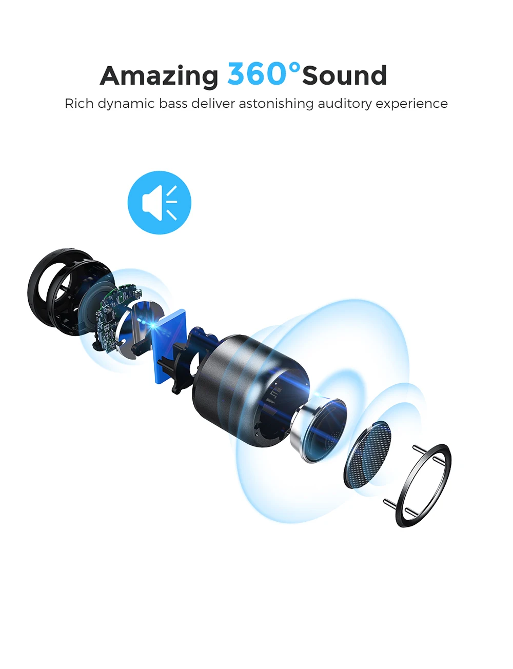 Original VTIN BH173 8W Bluetooth Speaker Waterproof Wireless Speaker With Stereo Sound 8H Playing Time For Outdoor For Phone PC (5)