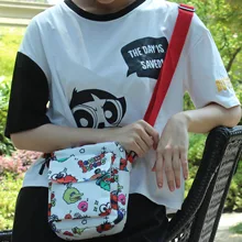 Рисунок мультфильм Рюкзак Универсальный Холщовый мешок Harajuku ветер сумка на плечо милая сумка крутая уличная квадратная Слинг Сумка