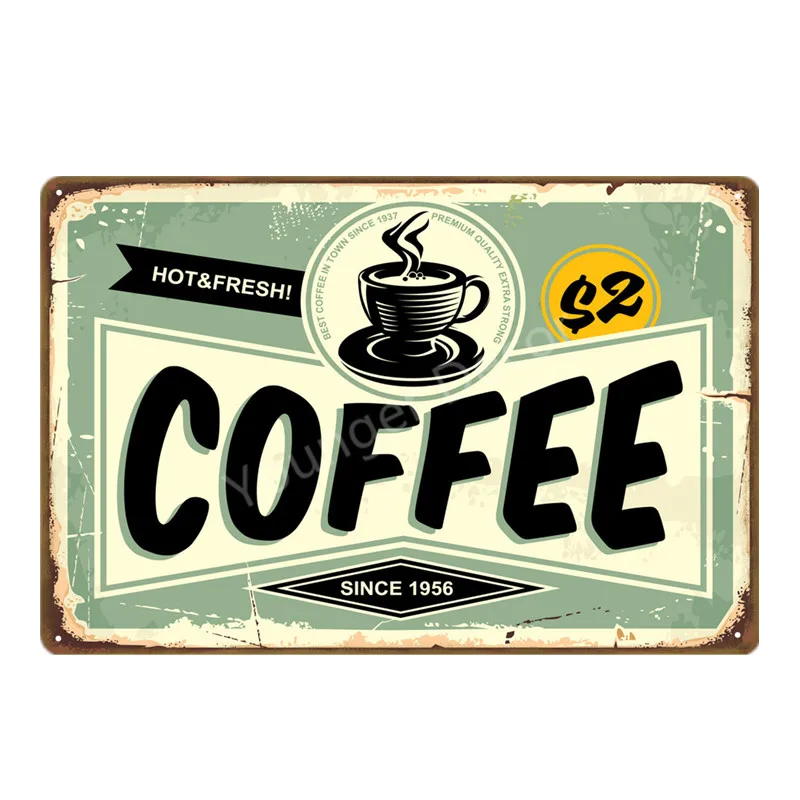 Italiano кофе металлические вывески идея чай табличка Металл Винтаж Настенный декор для кухни Бар Кафе Ретро плакаты железная живопись YI-114 - Цвет: YD0587AI