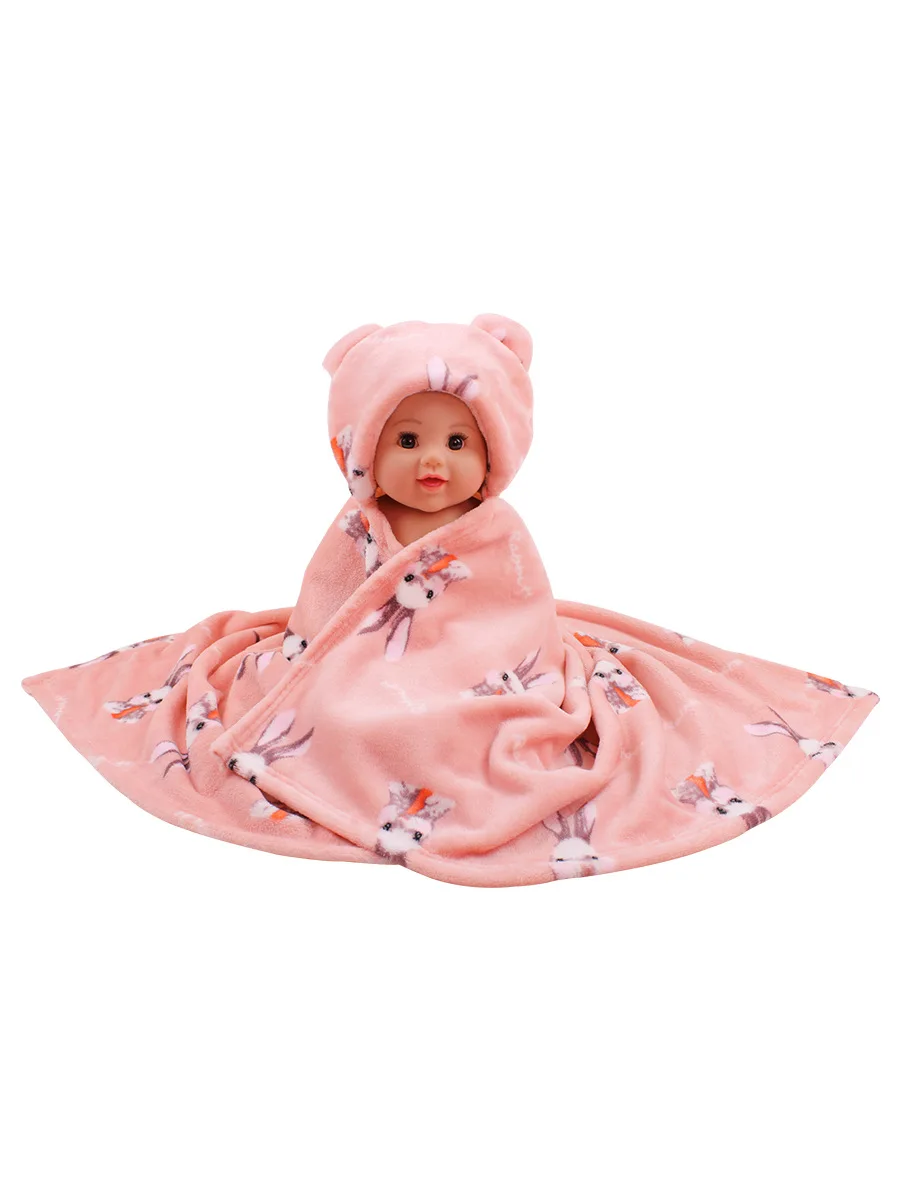 Высококачественное детское одеяло Bebe, Фланелевое, в форме животного, с капюшоном, мягкое, для новорожденных, пеленание, сумка для сна, детский халат с капюшоном - Цвет: 10