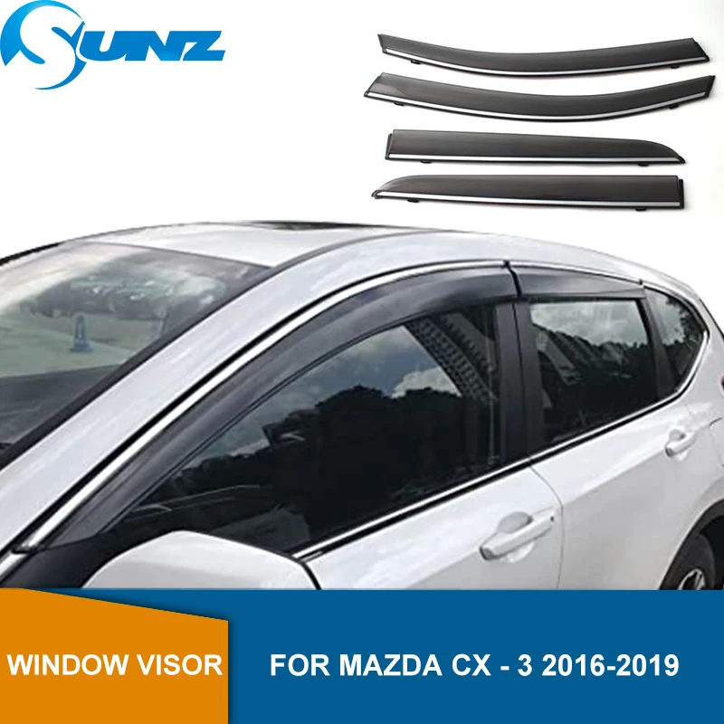 Боковых окон для Mazda CX-3 CX3 2016 2017 2018 2019 2020 2021 окно козырек защищает от солнца дождь