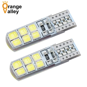 

100pcs Wholesale Car LED T10 W5W 12 2835 SMD Interior Bulbs Marker Lights 12SMD Turn Signal Lamps 12led Auto194 DC 12V