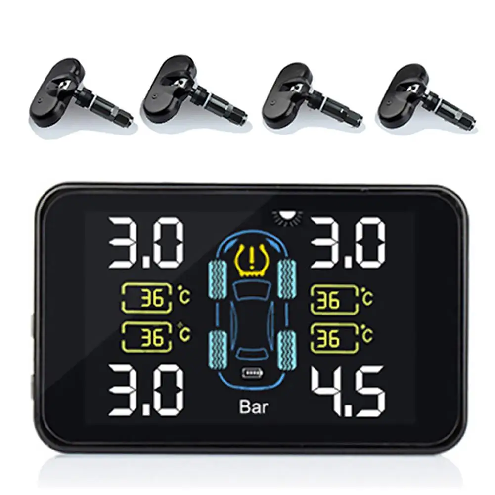 Built in TPMS встроенные внешние датчики Солнечная зарядка автоматический Poweron Регулируемый температурный блок давления с 4 датчиками для всех режимов - Цвет: Built in