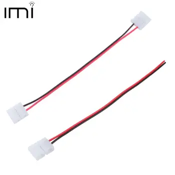 

LED Strip Connectors 2pin 10mm 2pin 8mm with Wire Free Welding Connector Adaptor Cable 5pcs/lot