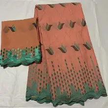 Африканская Хлопковая кружевная ткань высокое качество швейцарская вуаль кружева в швейцарской вышивкой швейцарская вуаль кружевная ткань 5+ 2 ярдов