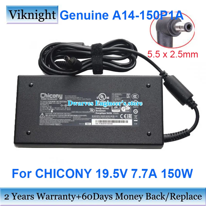 NEW Genuine Slim Chicony 150W F MSI GS60,Gs70 Ghost Series A14-150P1A AC adapter 