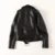 Ailegogo New Autumn Women Black Pu Faux Leather Jacket Уличная Одежда Moto Biker Slim Fit Отложной Воротник Пальто Верхняя Одежда с поясом