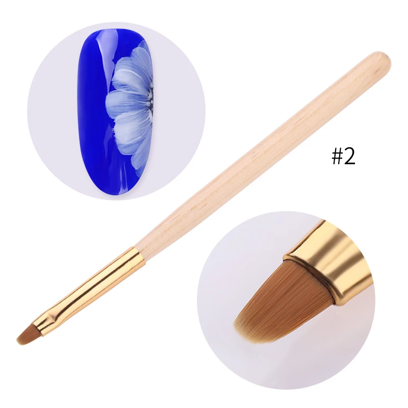 Кисть для ногтей Французский наконечник в форме полумесяца акриловая ручка для рисования ногтей маникюр инструмент для дизайна ногтей Гель-лак для ногтей DIY - Цвет: Pattern 20