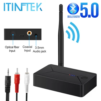 

SPDIF to Bluetooth 5.0 Adapter Wireless Receiver Optical Transmitter Coaxial RCA Stereo AUX Audio 3.5mm Jack for Speakers TV PC