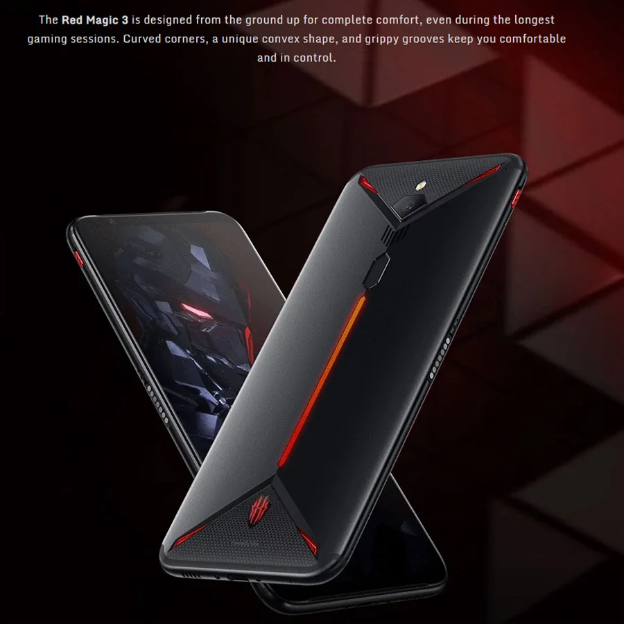 США Версия zte nubia Red Magic 3 Dual SIM мобильный телефон 6,6" 8 ГБ 128 ГБ/256 ГБ Snapdragon855 1080x2340p 5000 мАч 48MP Android 9,0