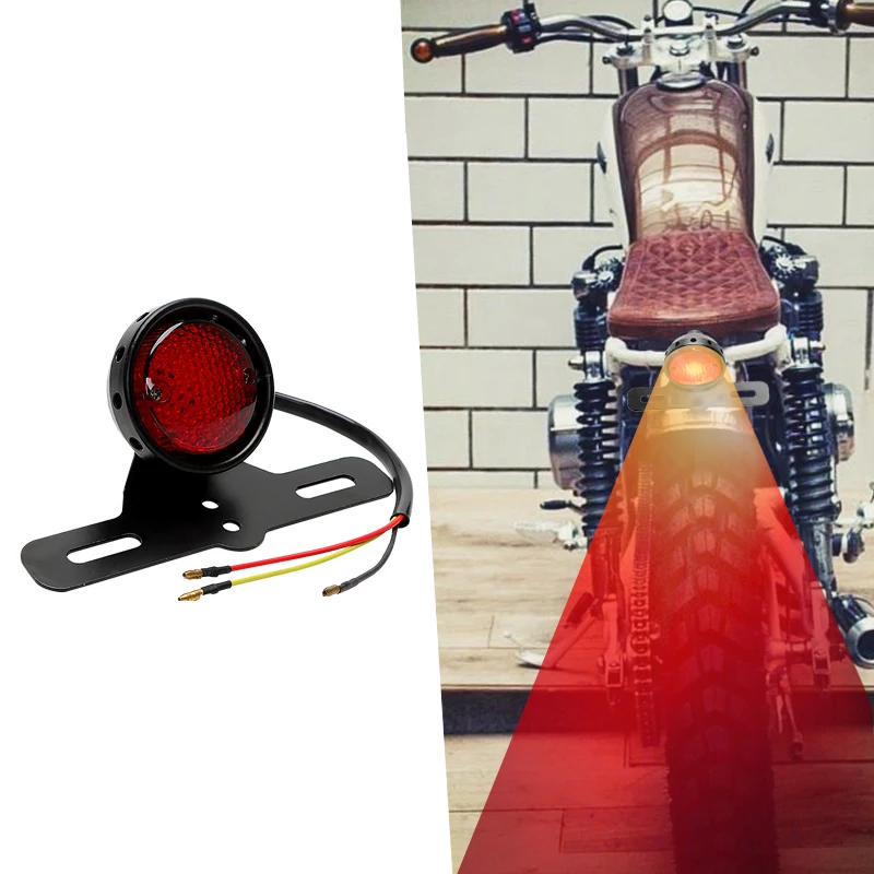 

LEEPEE For Chopper Bobber Moto Rear Lights Cafe Racer LED Motorcycle Tail Brake Stop Light Taillight