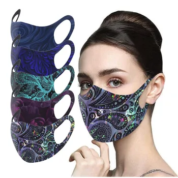 

Adult Reusable Flower Print Breathable Protection Stretch Mask 1 Pack Mascarilla Reutilizable Mascherine Lavabili Masque Masker