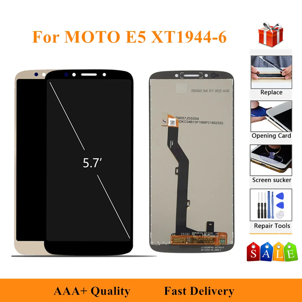 Запасные части для ЖК дисплея Motorola moto E5 XT1944 дисплей сенсорный экран дигитайзер в