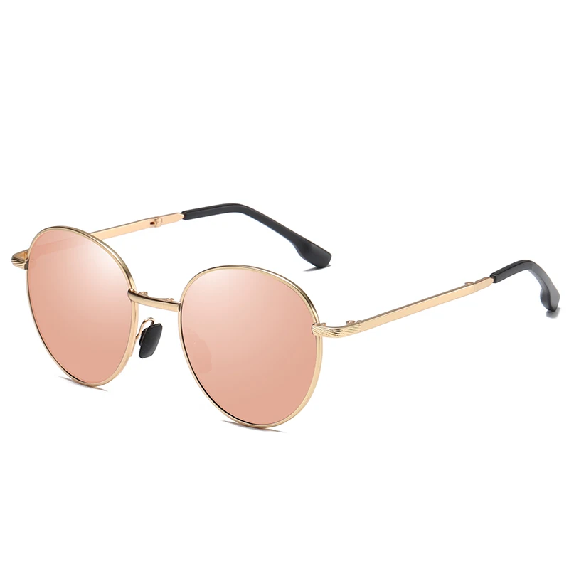 designer sunglasses for women Folding Polarized Round Sunglasses for women men Mirror UV400 lens Alloy Metal Frame Fashion Rectangular Classic Sunglasses big sunglasses for women Sunglasses