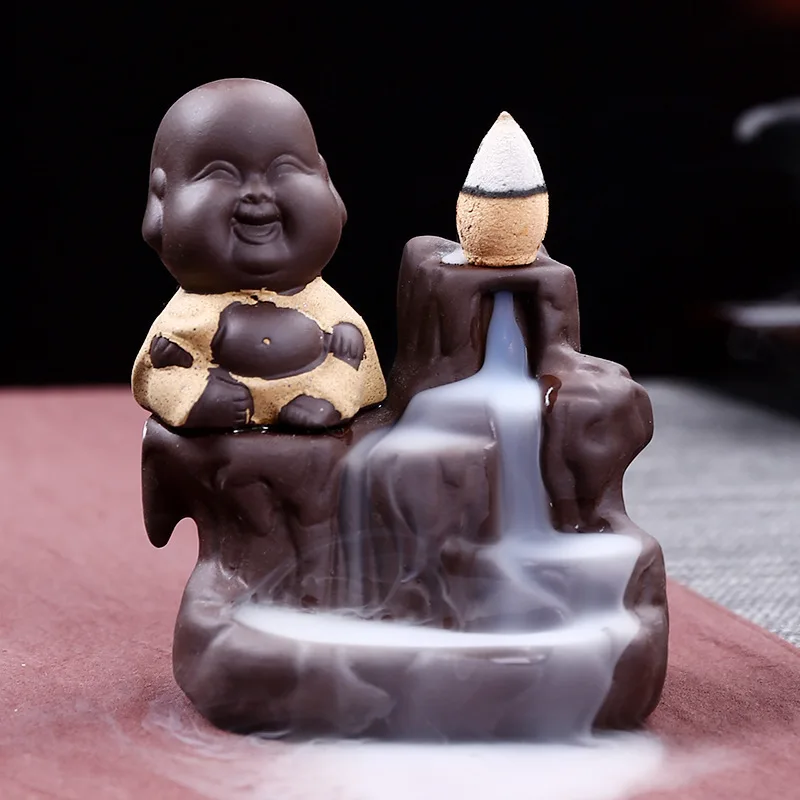 Маленький монах курильница креативный домашний декор маленькая Будда ладан держатель курильница для благовоний горелка использование в домашнем офисе Teaho использование - Цвет: 22