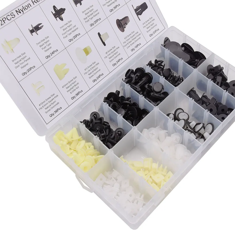 292pcs Auto Bumper Fastener clips + tools Mixed 12 size Car Fender Plastic Rivet accesorios interior Universal US warehouse 292pcs Auto Bumper Fastener clips + tools Mixed 12 size Car Fender Plastic Rivet accesorios interior Universal US warehouse