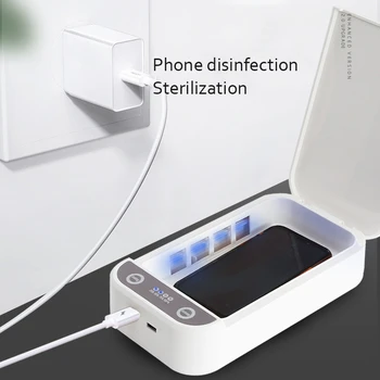 

UV Light Sterilizer Box Jewelry Phones Cleaner 5V USB Portable Dual Personal Sanitizer Disinfection Case for Home