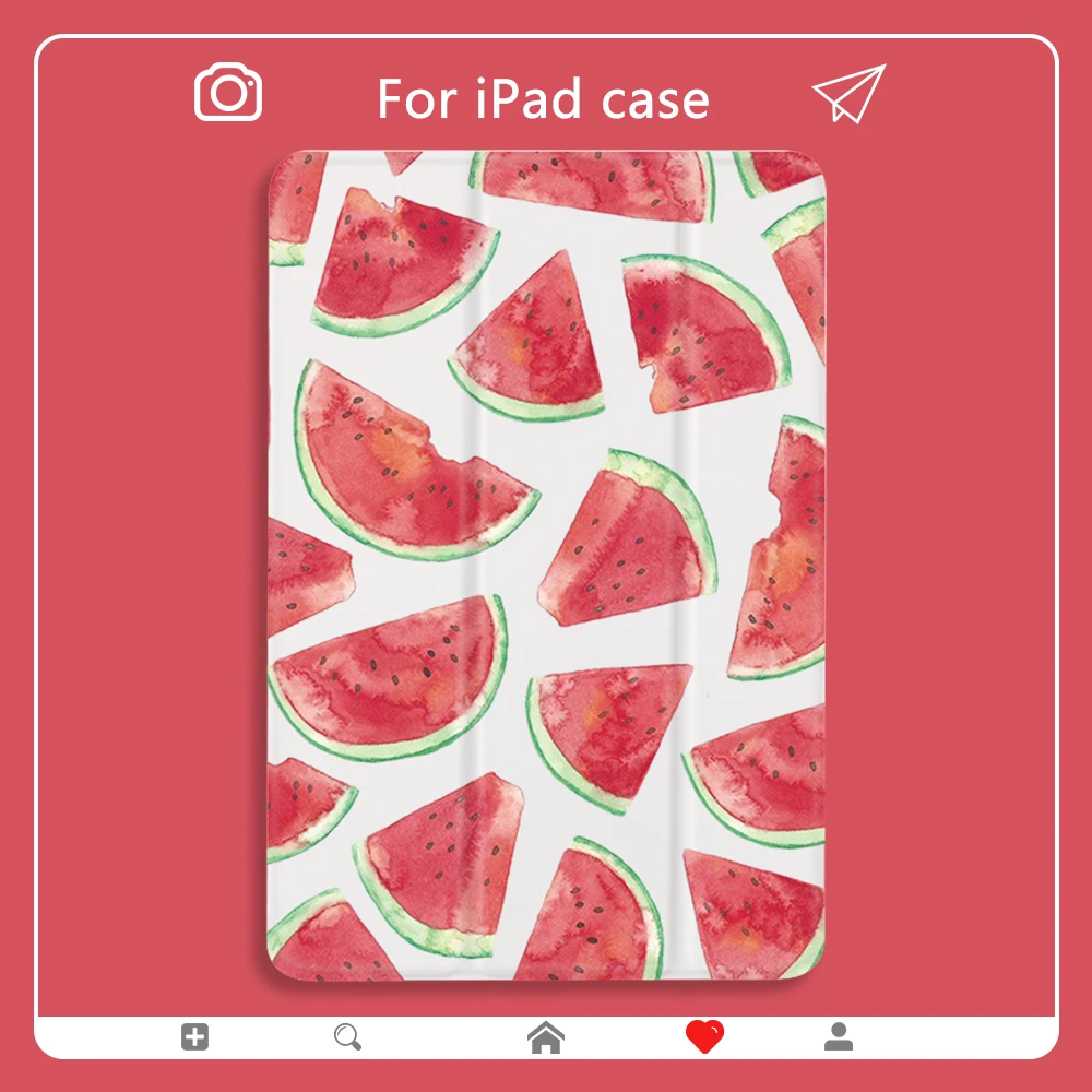 

Personality Summer Fruits Case for ipad Mini 2 3 4 5 PU Leather All Model Cute Cover Back Cases For Air 2 3 12.9 inch pro 2020
