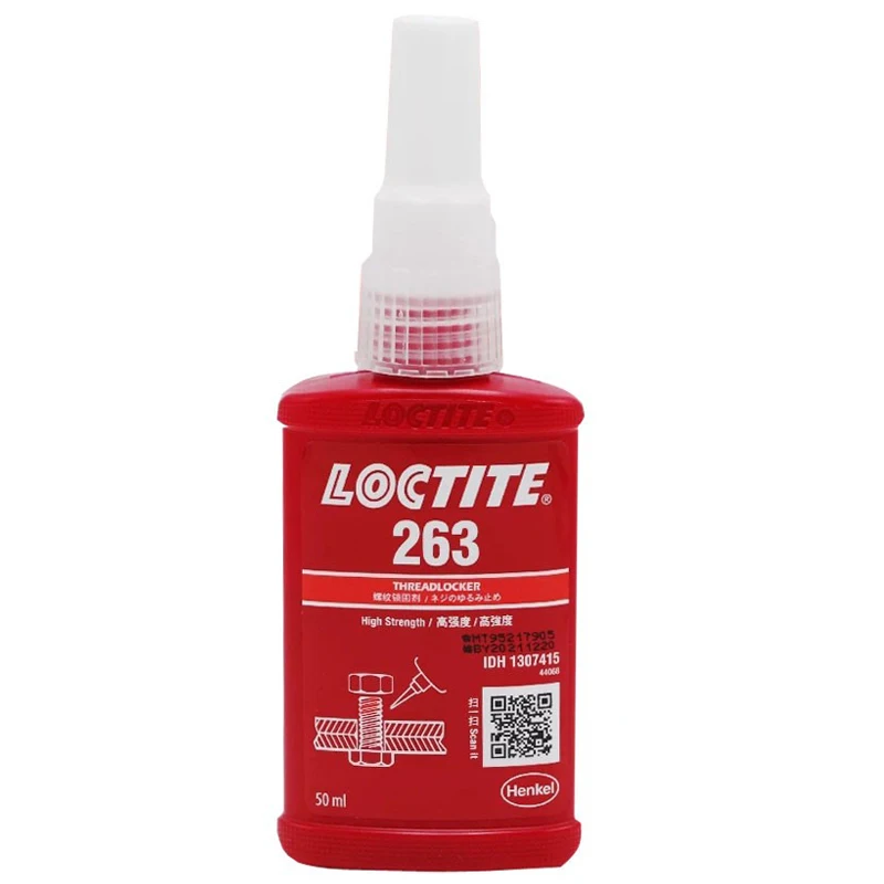 

Новый фиксирующий Клей Loctite 263 с высокой вязкостью, металлический винтовой клей для запечатывания резьбы, устойчивый к коррозии и высокой температуре Клей 50 мл