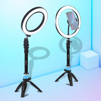 

Dimmable LED Selfie Ring Light 4.6" 6.2" 10" Studio Photography Photo Fill Ring Light with Tripod for iphone Smartphone Makeup