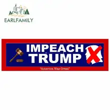 EARLFAMILY 13cm x 3.9cm for Impeach Trump Sign Funny Car Stickers Vinyl JDM Sunscreen Waterproof RV VAN 3D DIY Fine Decal