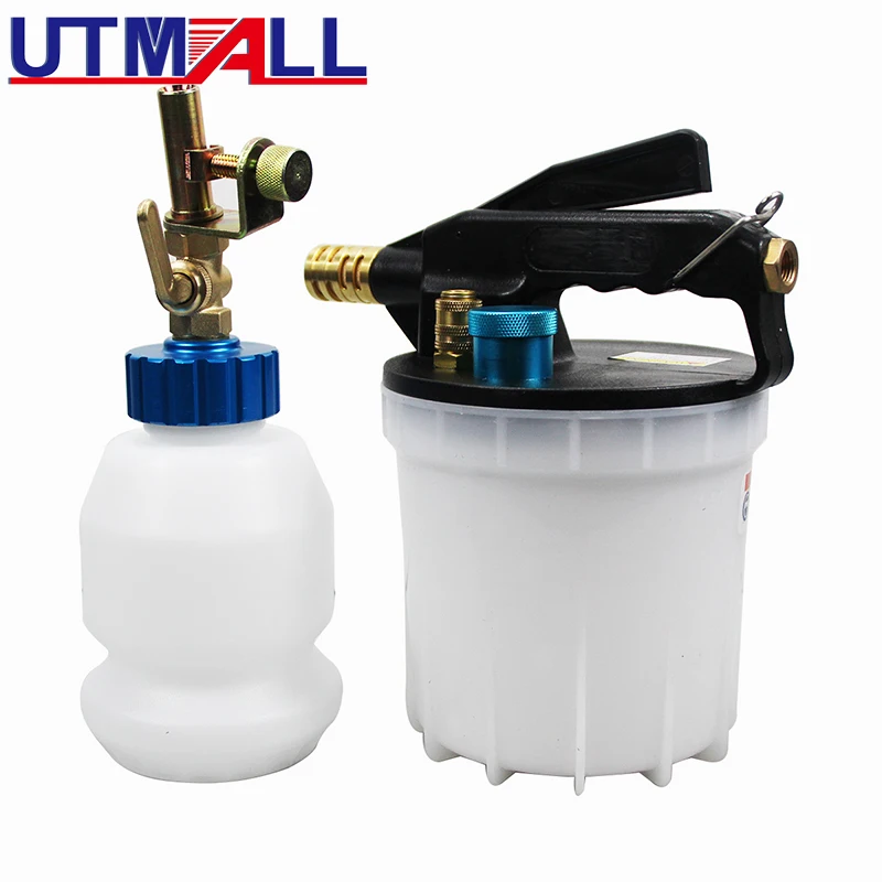 Air Brake Bleeder Tool Compatible with Most Standard and ABS Brake Systems RANSOTO Vacuum Brake Bleeder Equipment Come with 2L Brake Fluid Extractor and 1L Reservoir 