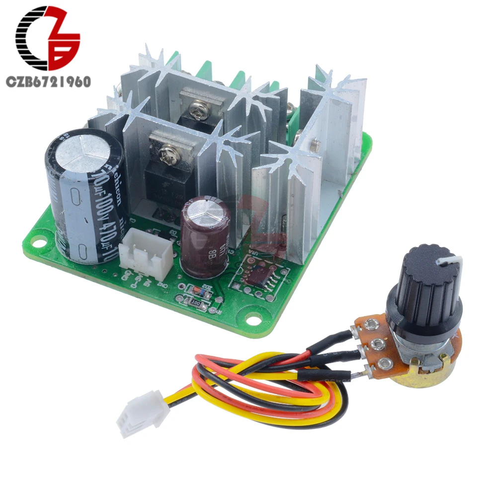 15A 6V-90V Напряжение регулятор контроллер скорости двигателя постоянного тока 6 В 12