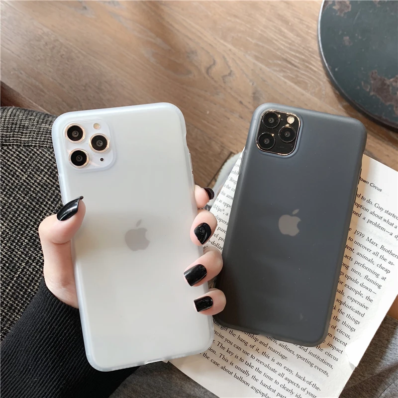 Lovebay Матовый Прозрачный чехол для телефона iPhone 11 Candy простой однотонный мягкий