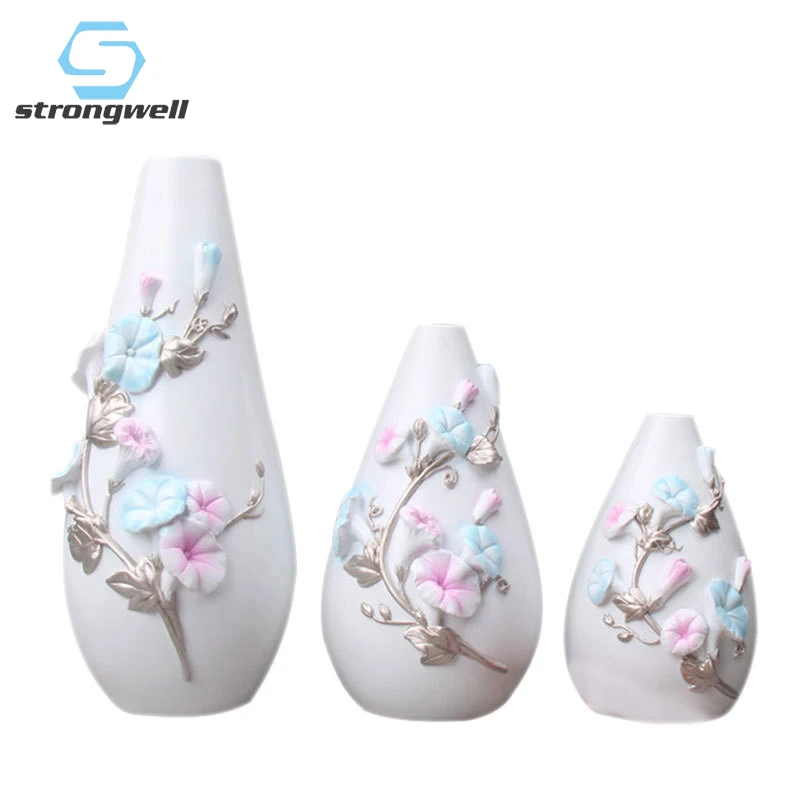 

Strongwell Nordic Pastoral Pattern Flower Vase Resin Vase Green Plants Hydroponic Device Nordic Vase Decoration Home Desktop