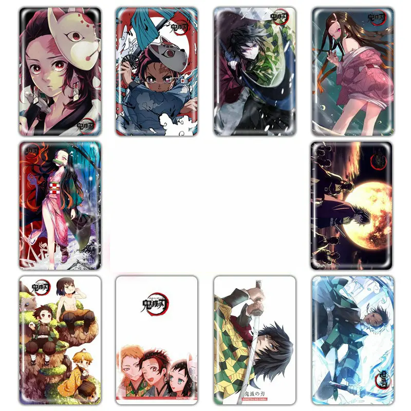 Набор стикеров с героями аниме «Demon Slayer Kimetsu no Yaiba» для самостоятельной сборки водонепроницаемых карт, классические детские наклейки s, игрушки для детей, 100 шт