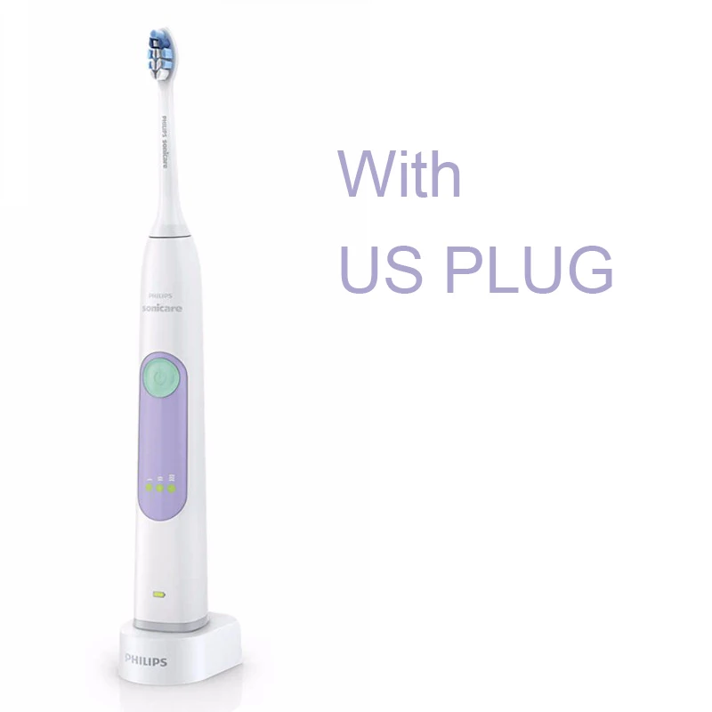 Philips HX6616/50 качественная электрическая зубная щетка звуковая вибрация с выносливой зарядкой в течение 24 часов с использованием 3 недель водонепроницаемости - Цвет: HX6616 US Plug