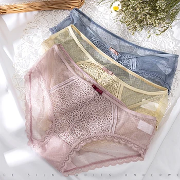 

Woman Panties New 2020 Comfortable Traceless Breathable Women Underpants Dots Thin Panties Fashion Lace Woman Sexy Panties
