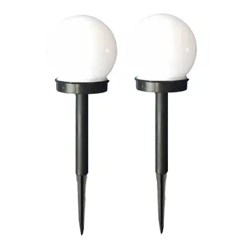 

2PCS Set Outdoor Garden Light Creative Solar Lights White Lights Light Control Lawn Lights Round Light Ball