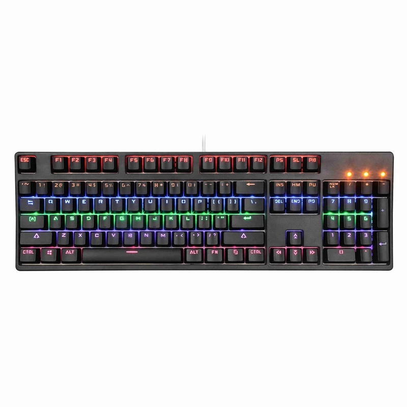 Игровая механическая клавиатура с подсветкой и подсветкой, Rgb Gamer для компьютера, ПК, ноутбука, Led, клавиша s, клавиша, настольная клавиатура Keybord 1