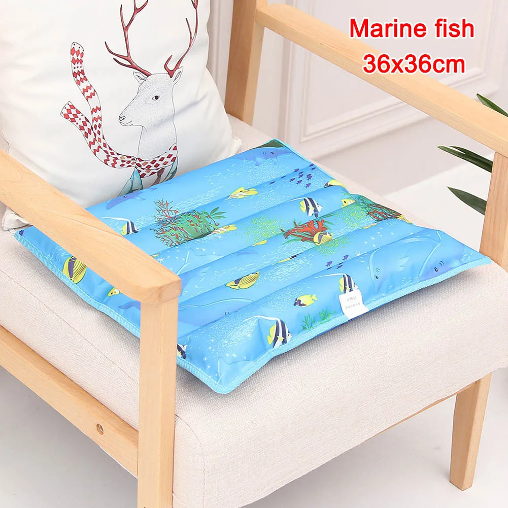 36cmx36cm Marine fis Горячая Распродажа, летняя охлаждающая подложка, охлаждающая подушка для воды, кулер для домашних животных, подушка для автомобильного сиденья DC112 - Цвет: 36cmx36cm Marine fis