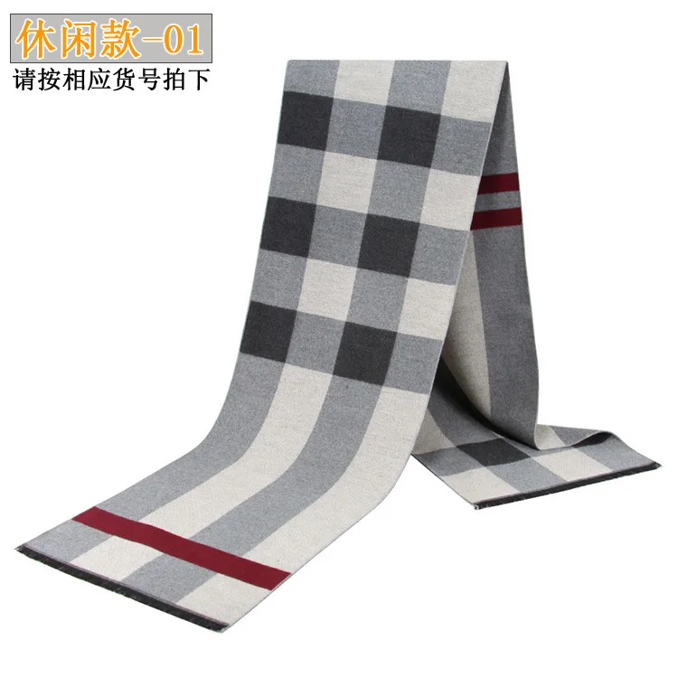 High Quality Luxury Design Men Scarf Foulard Plaid Scarves Poncho Casual Winter Scarfs Male Bufandas Hombre